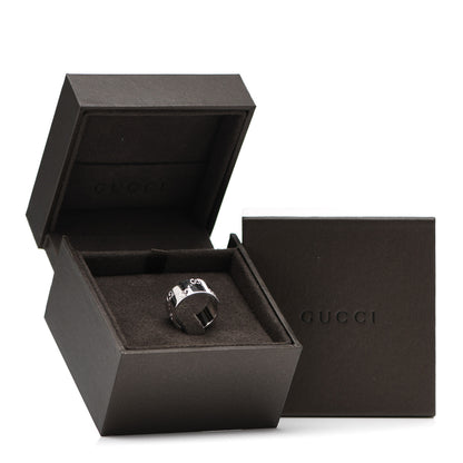 Gucci 18K White Gold 9mm Icon Band Ring 53 6.25 8 of 8