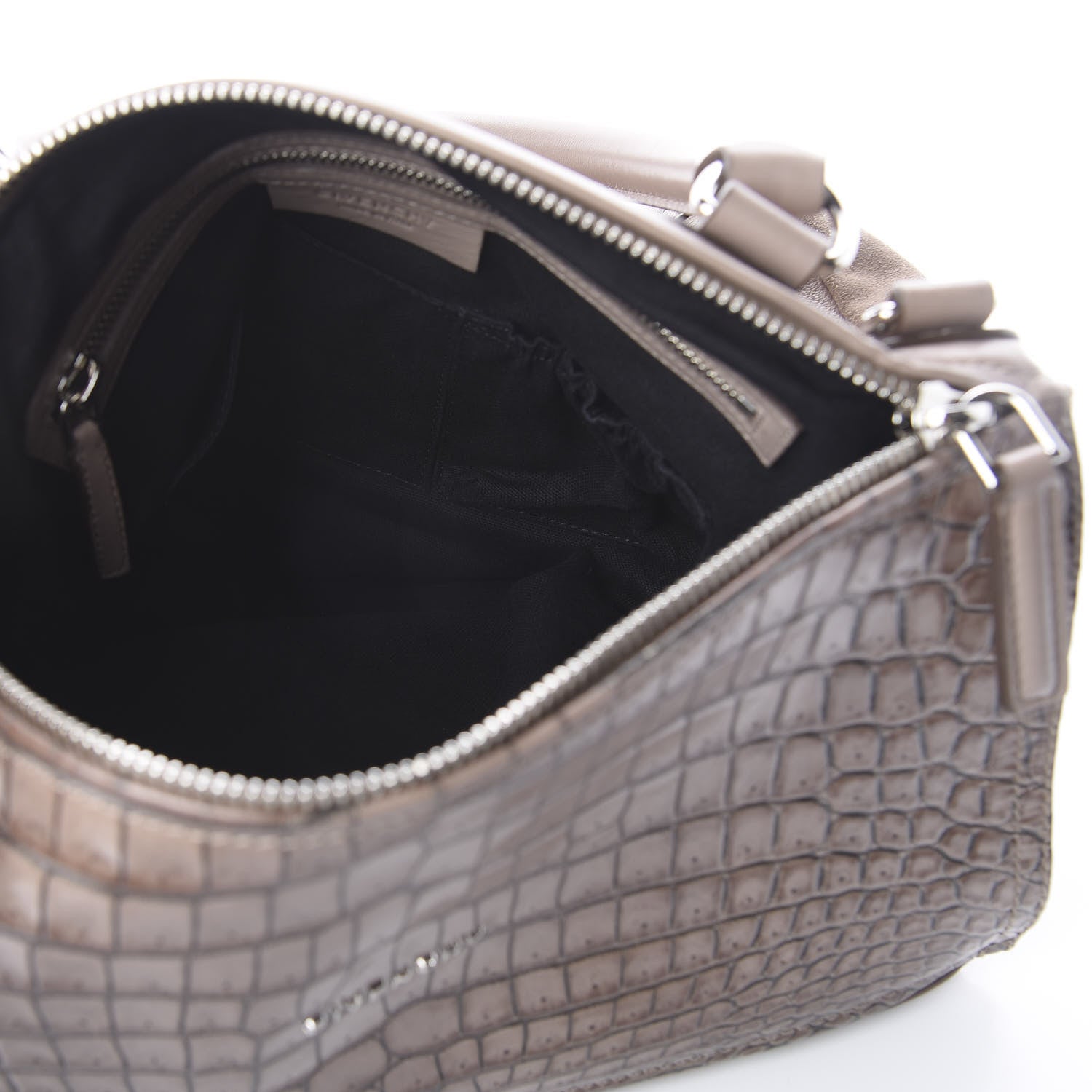 Givenchy Calfskin Crocodile Embossed Medium Pandora Taupe 4 of 8