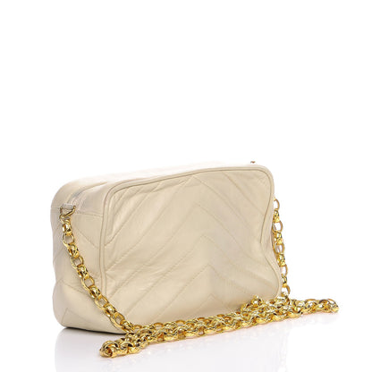 Chanel Lambskin Chevron Tassel Camera Case Beige Clair 3 of 10