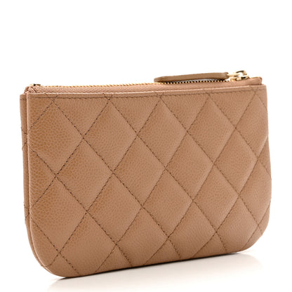 Chanel Caviar Quilted Small Multi Chain Cosmetic Case Beige 3 of 7