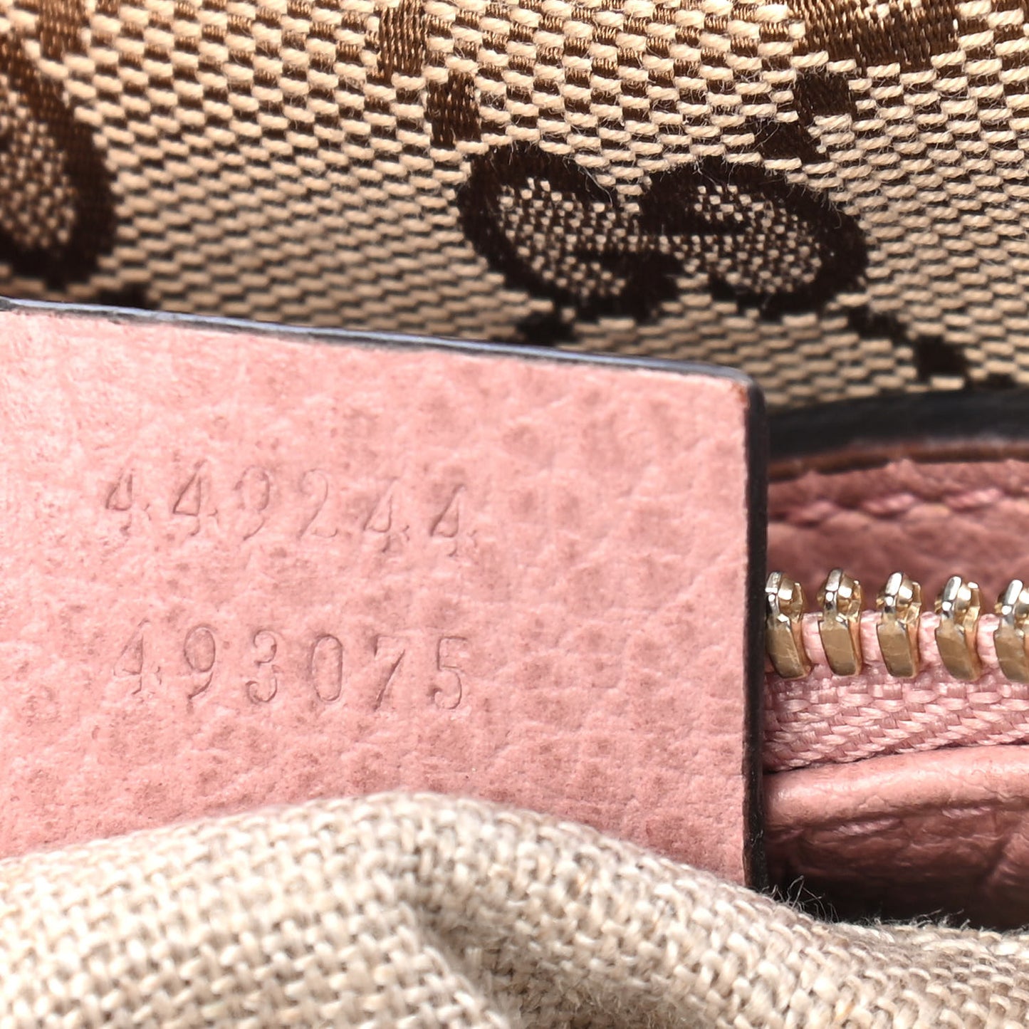 GG Monogram Large Margaux Hobo Beige Soft Pink