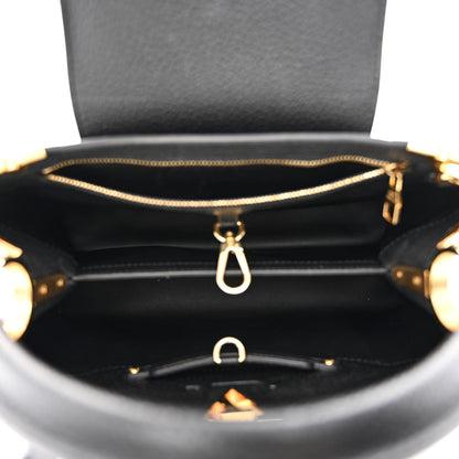 Louis Vuitton Taurillon Embellished Flower Crown Capucines PM Black 5 of 9
