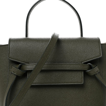 Celine Grained Calfskin Nano Belt Bag Army Green 8 of 10