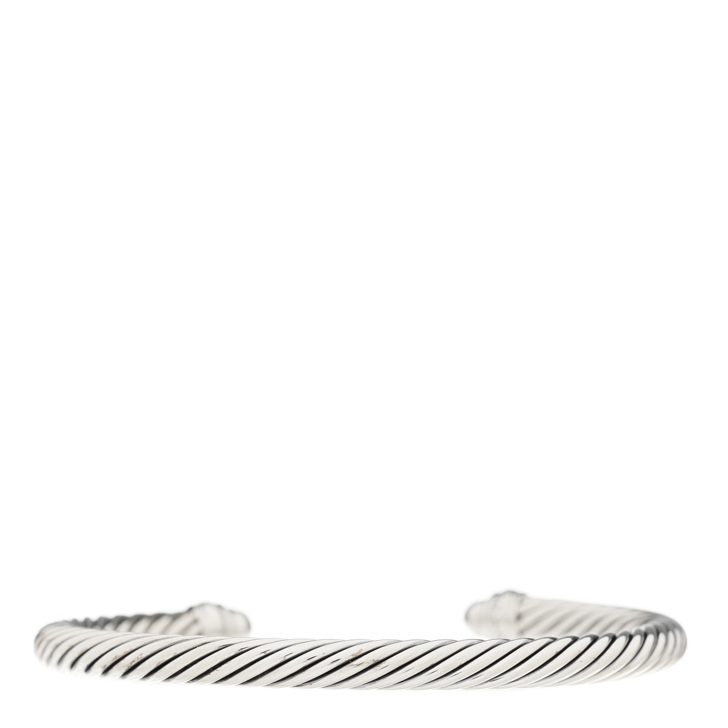 David Yurman Sterling Silver Pave Diamond 5mm Cable Classics Bracelet 2 of 4