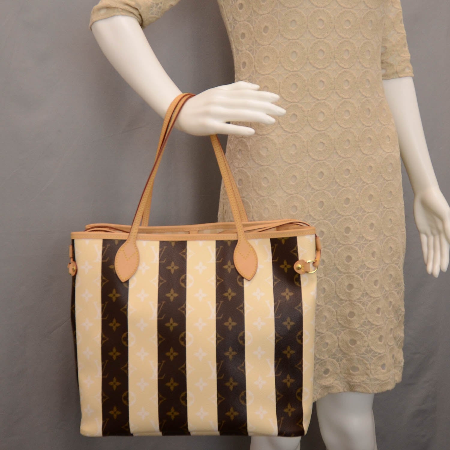 Louis Vuitton Monogram Rayures Neverfull MM 2 of 7