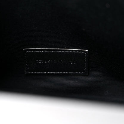 Saint Laurent Grain De Poudre Textured Mixed Matelasse Triquilt Monogram Clutch Storm 7 of 10