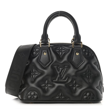 Louis Vuitton Calfskin Bubblegram Alma BB Black 1 of 10