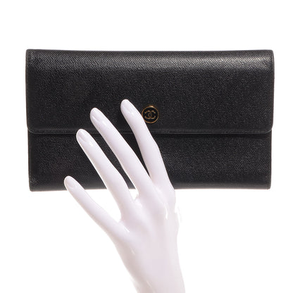 Chanel Calfskin Large Flap Wallet Black 2 of 8