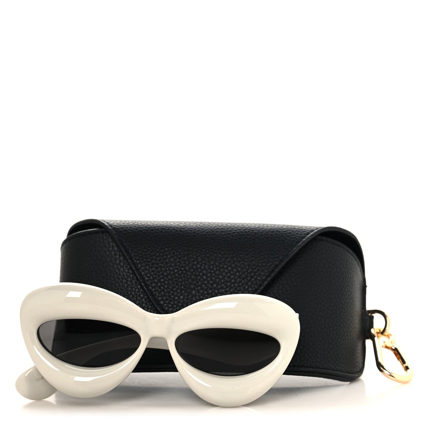 Acetate Inflated Cat-Eye Sunglasses LW40097I White