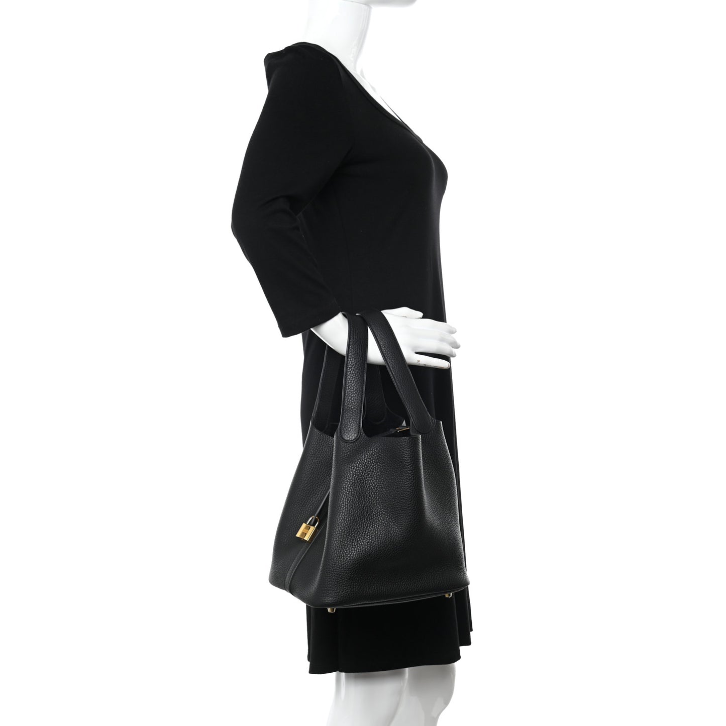 Taurillon Clemence Picotin Lock 22 MM Black