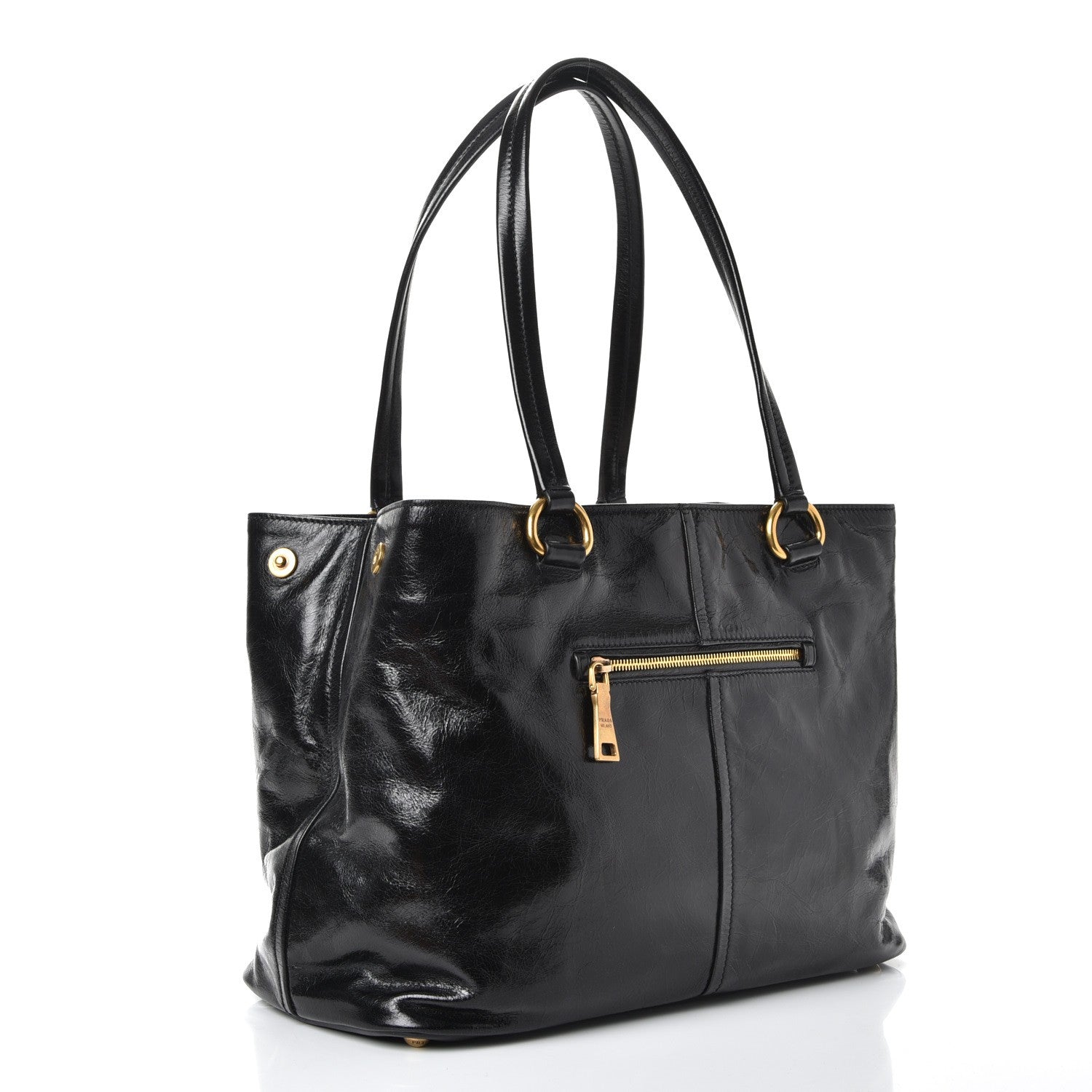 Prada Vitello Shine Tote Nero Black 3 of 15