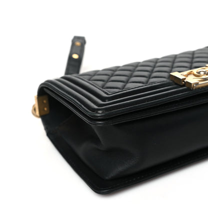 Chanel Lambskin Quilted Medium Boy Flap Black 9 of 10
