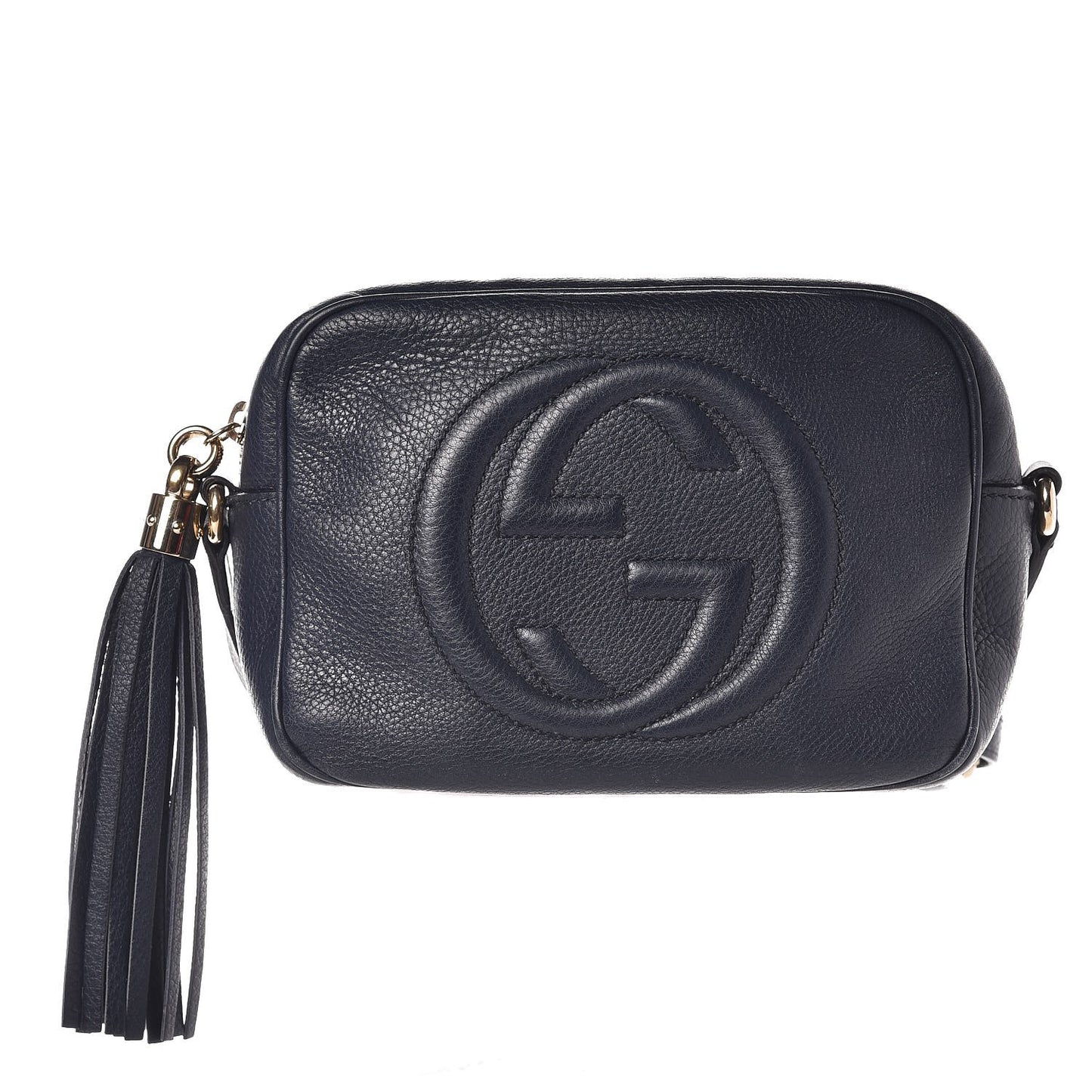 Pebbled Calfskin Small Soho Disco Bag Blue