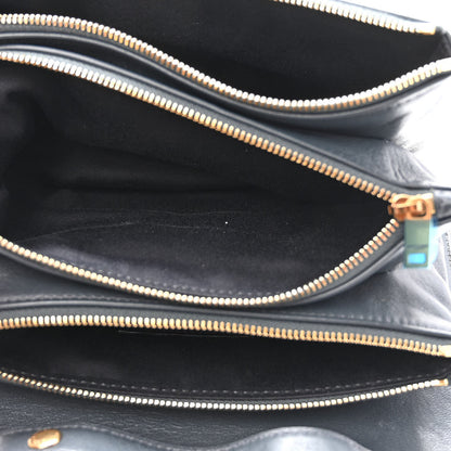 Saint Laurent Lambskin Diamond Quilted Monogram Angie Chain Bag Dark Smog 5 of 12
