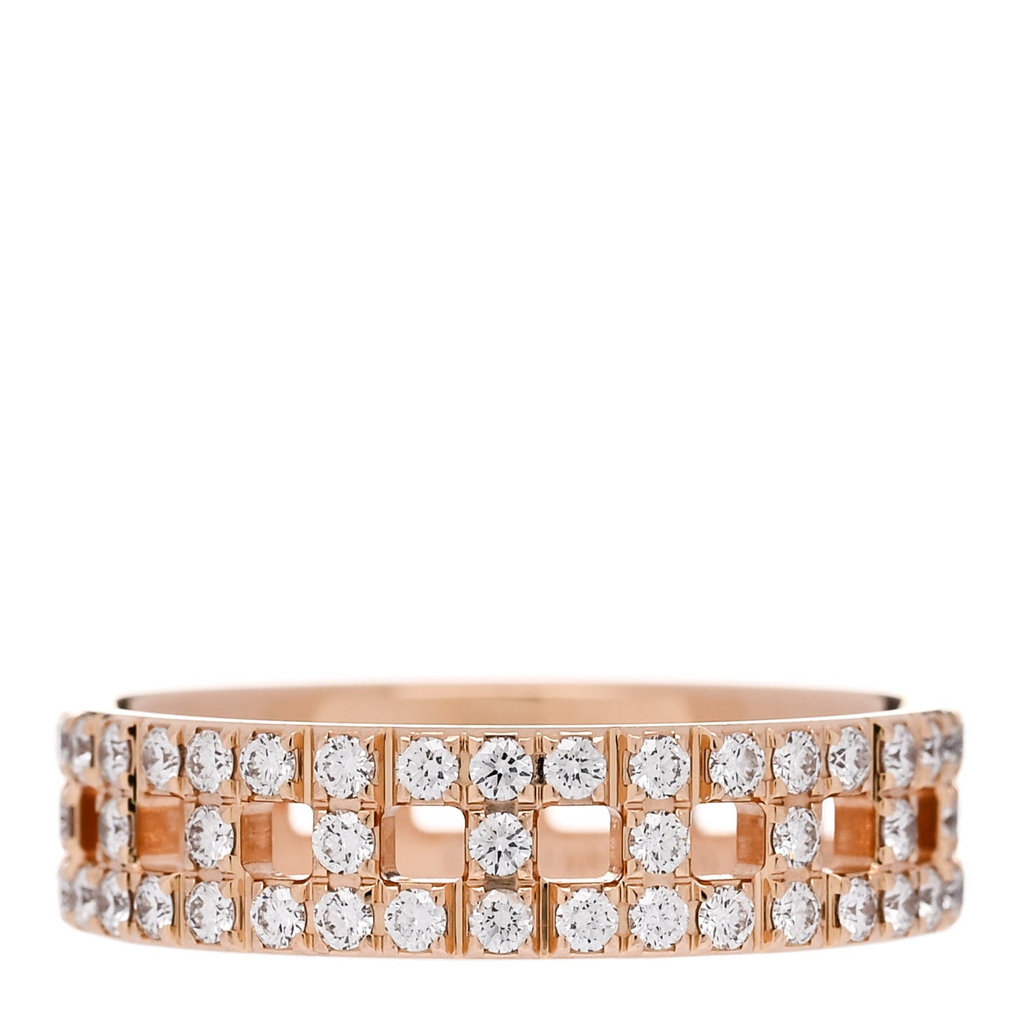 18K Rose Gold Diamond T True Wide Ring 60 9