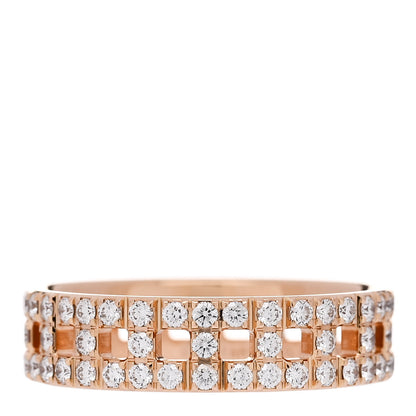 Tiffany 18K Rose Gold Diamond T True Wide Ring 60 9 1 of 5