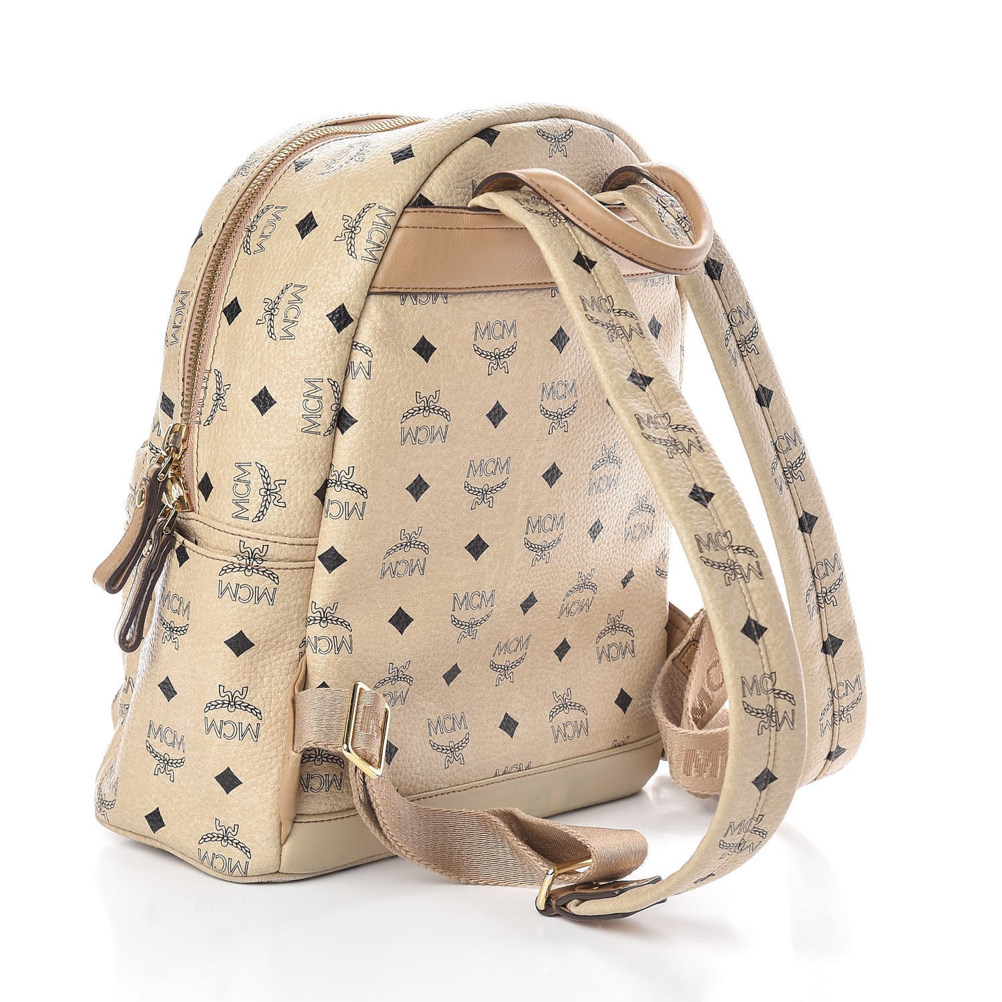Visetos Studded Small Stark Backpack Beige