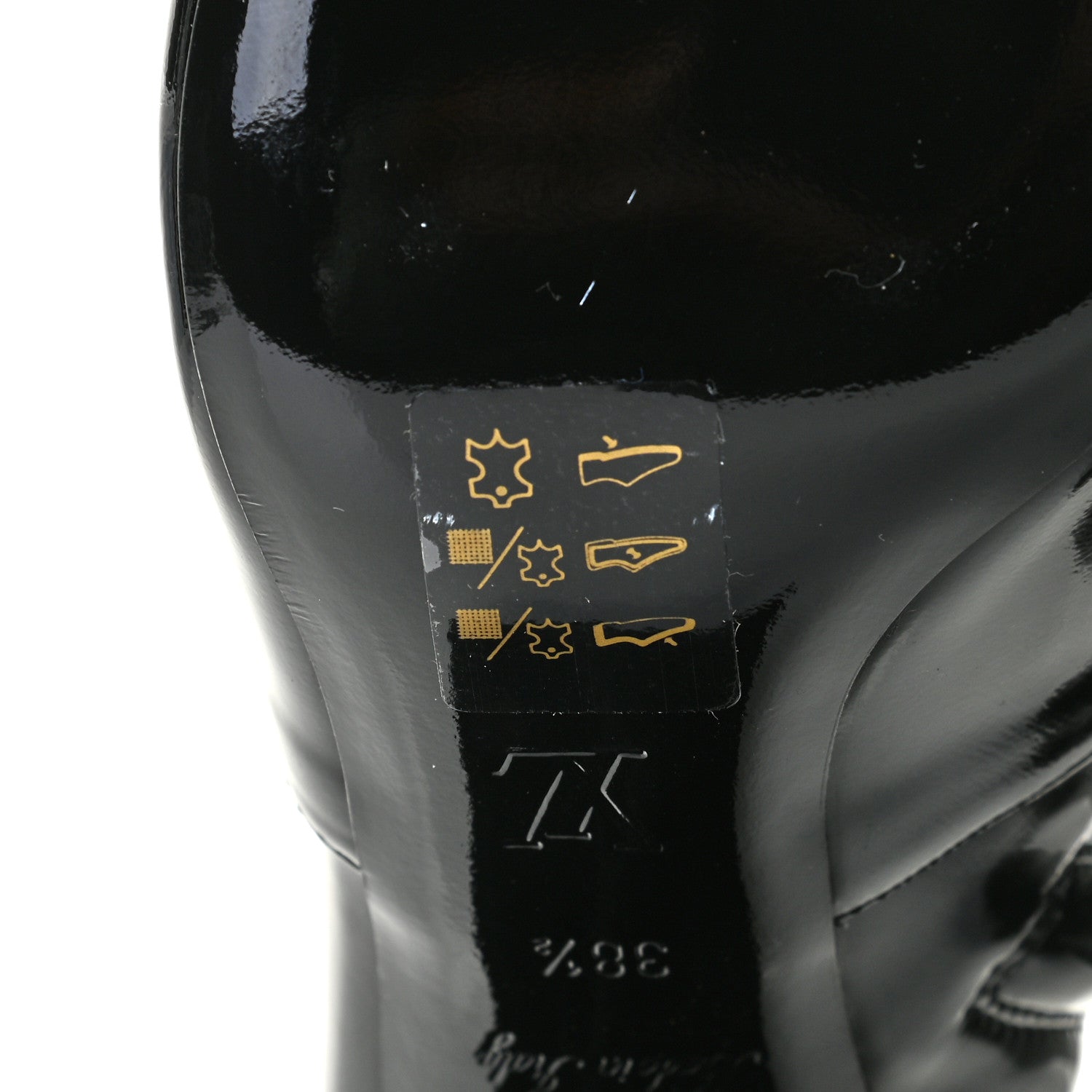 Louis Vuitton Patent Silhouette Ankle Boots 38.5 Black 9 of 12
