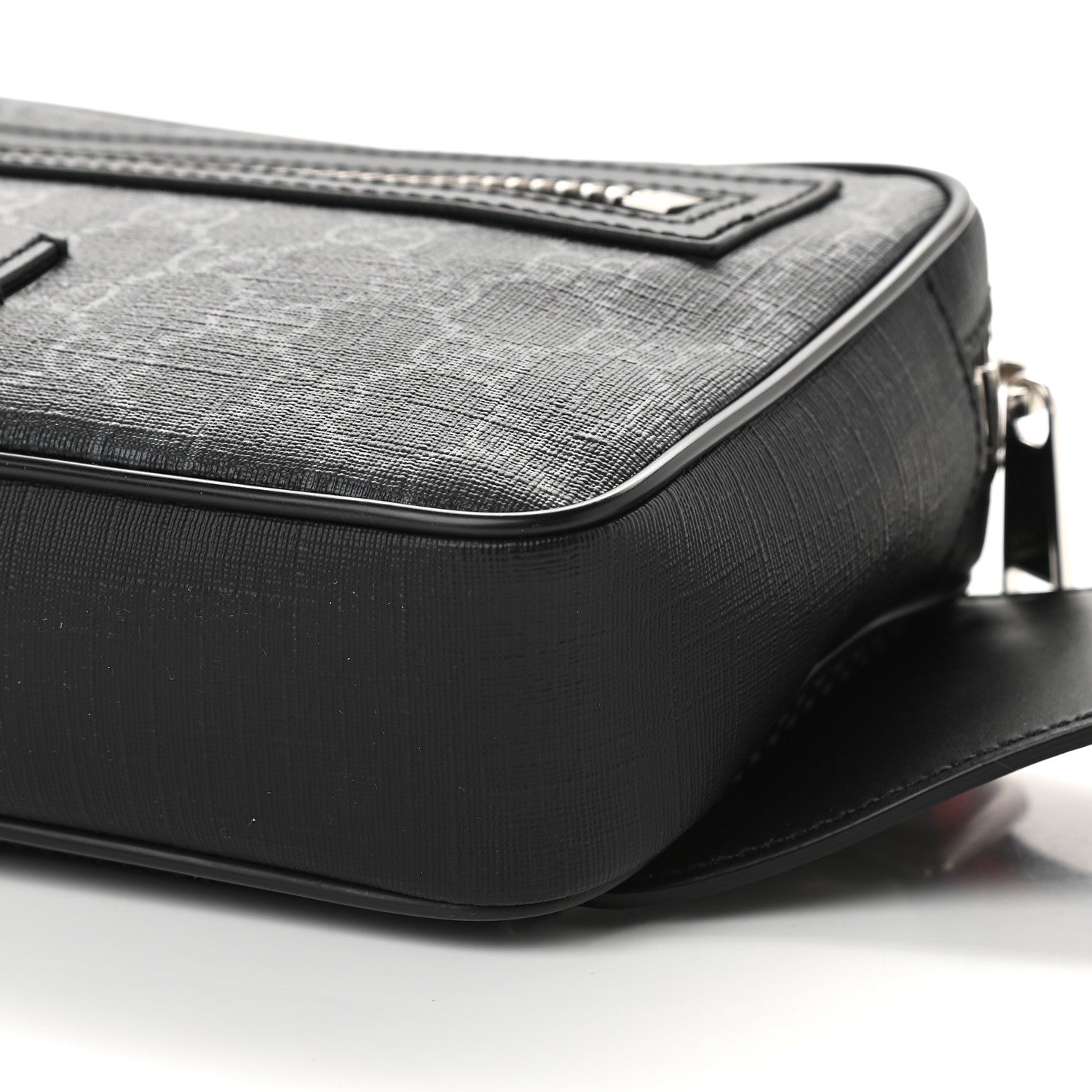 Gucci Soft GG Supreme Monogram Web Belt Bag Black Grey 9 of 9