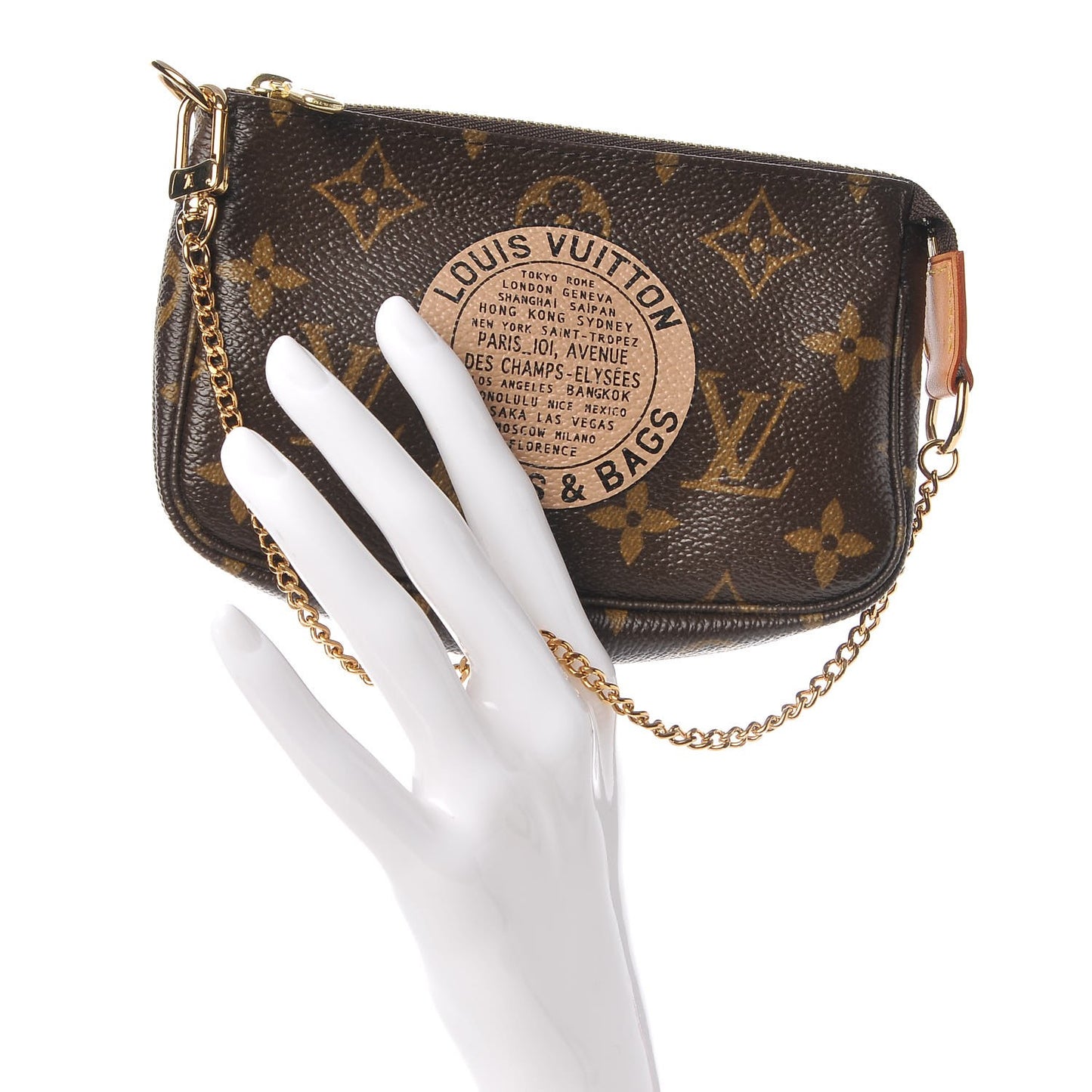 Monogram Complice Trunks and Bags Mini Pochette Accessories Beige