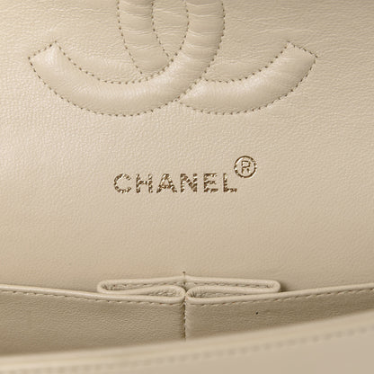 Chanel Lambskin Quilted Medium Double Flap Beige 10 of 15
