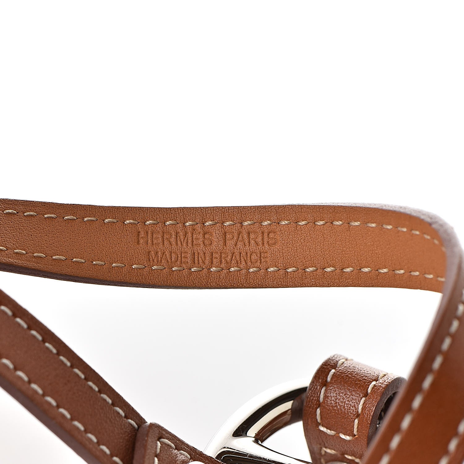 Hermes Natural Tadelakt Granville Double Tour Bracelet S Fauve 4 of 8