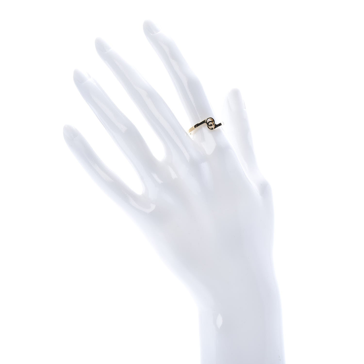 Gucci 18K Yellow Gold GG Running Stacking Ring 55 7.25 2 of 7