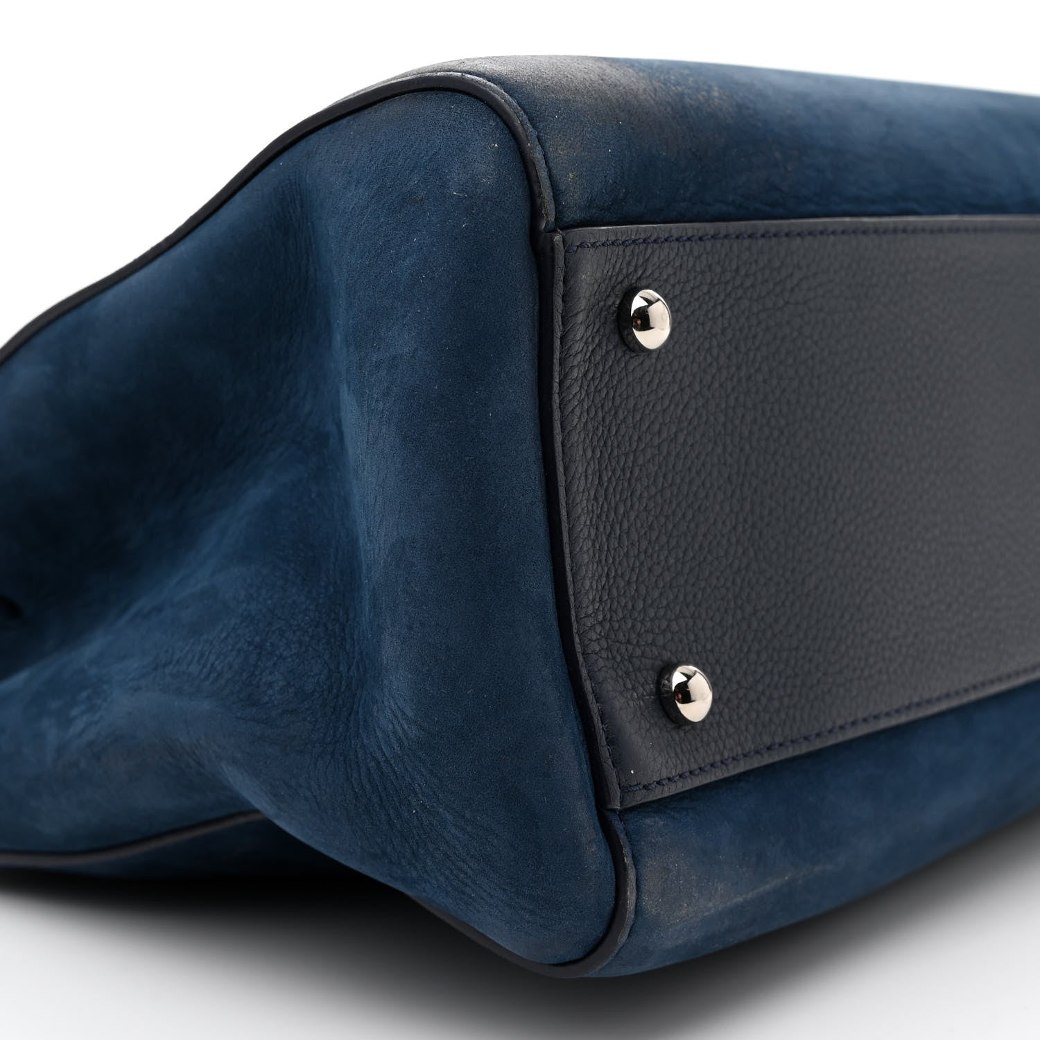 Chanel Grained Calfskin Suede Neo Executive Shopper Tote Navy Blue 9 of 14