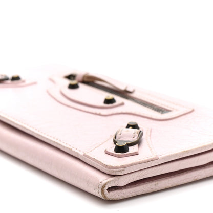 Balenciaga Agneau Classic Hardware Money Wallet Rose Poudre 9 of 12