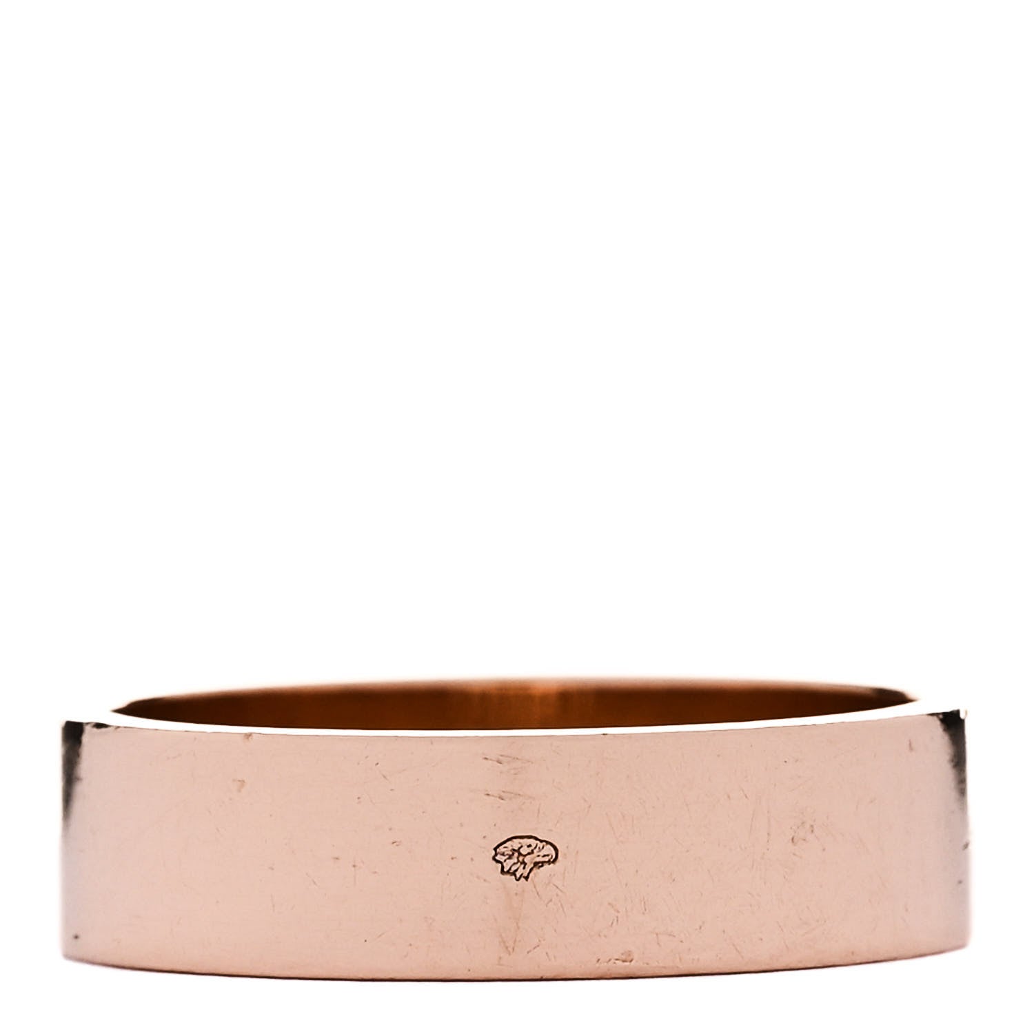 Hermes 18K Rose Gold Diamond PM Kelly Ring 52 6 3 of 5