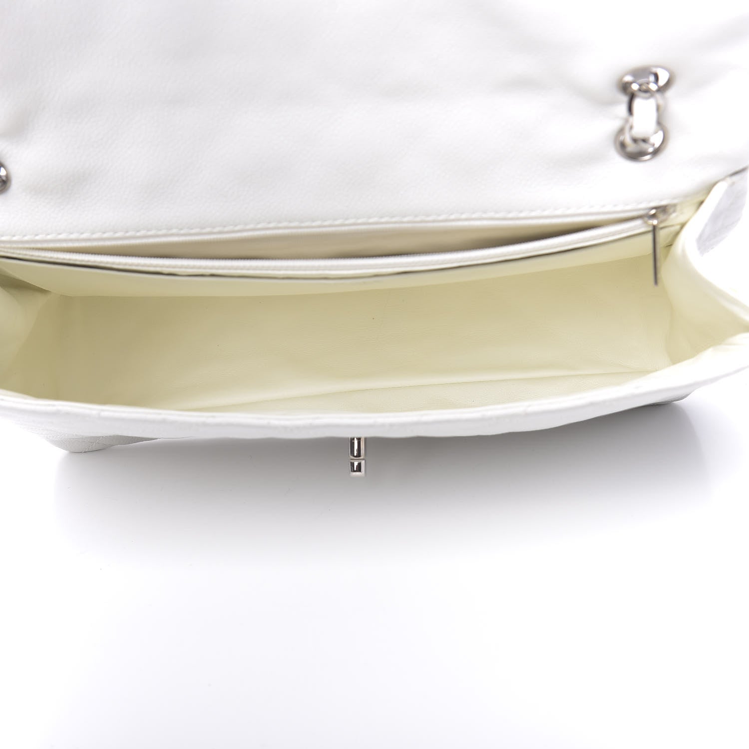 Chanel Caviar Quilted Maxi Single Flap White 5 of 14