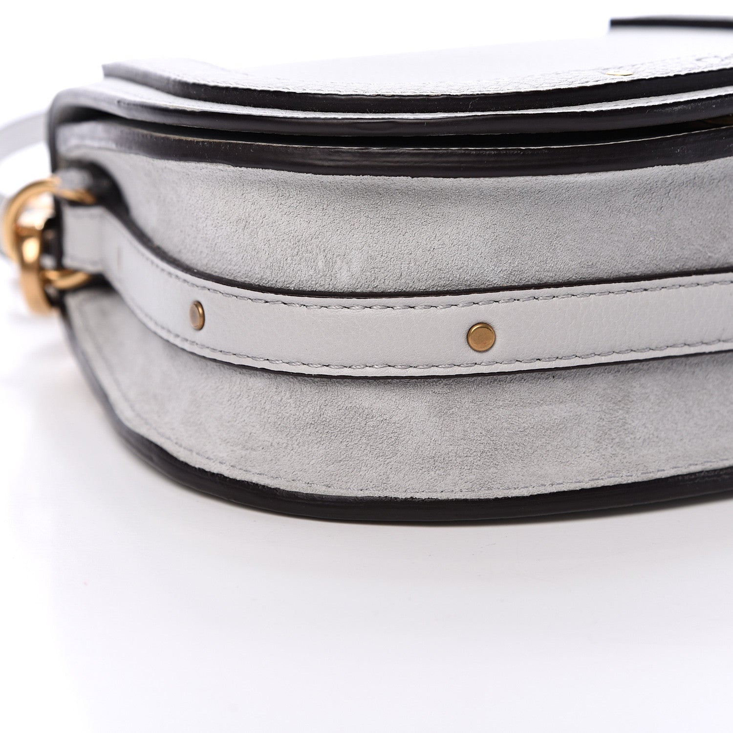 Chloe Calfskin Suede Small Nile Bracelet Bag Airy Grey 8 of 10