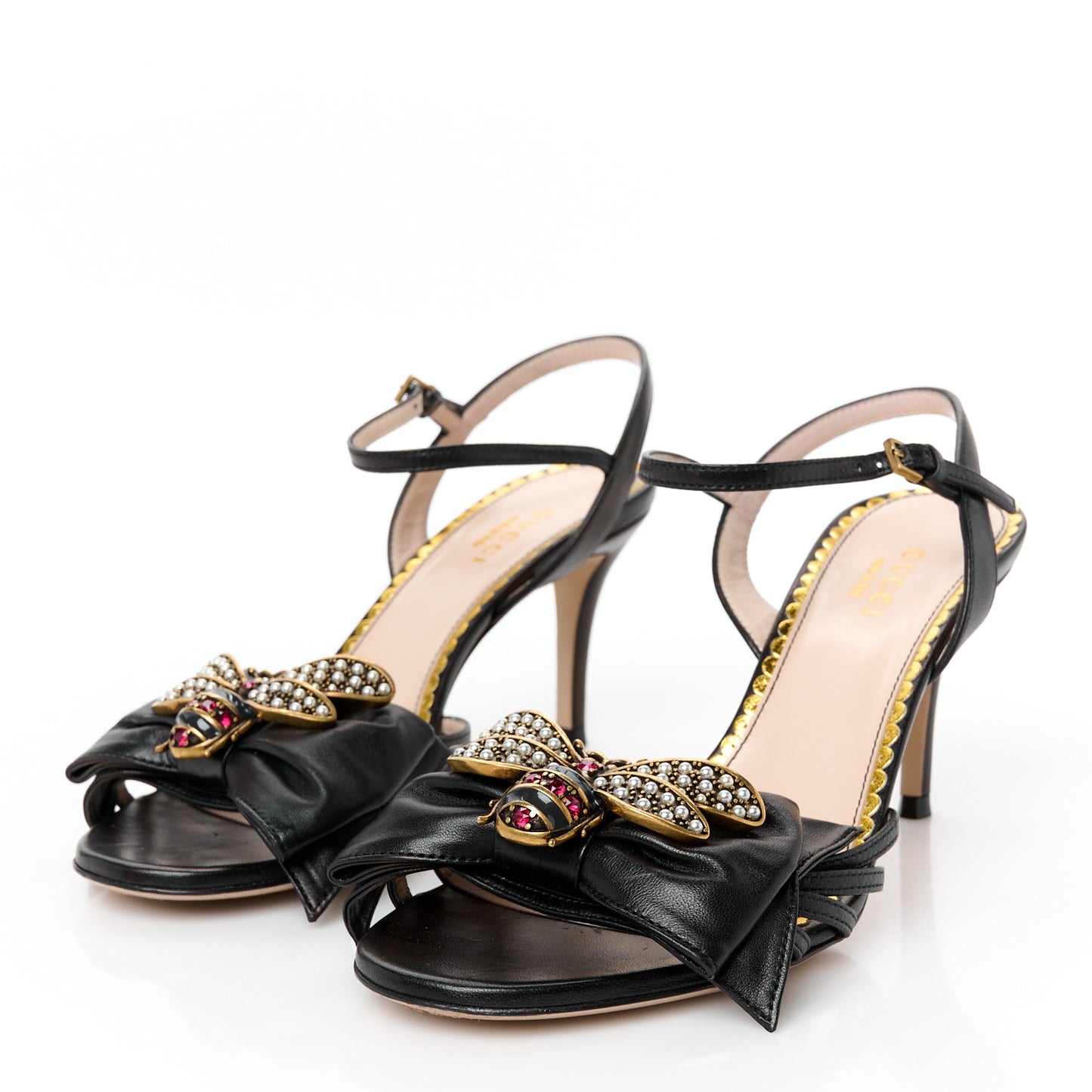 Nappa Queen Margaret High Heel Sandals 36 Black