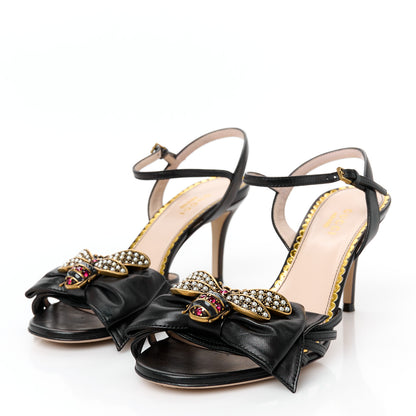 Gucci Nappa Queen Margaret High Heel Sandals 36 Black 4 of 9