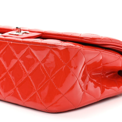 Chanel Patent Quilted Jumbo Double Flap Red 10 of 11
