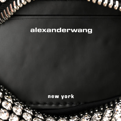 Alexander Wang Mesh Crystal Rhinestone Mini Heiress Pouch Black Silver 6 of 9