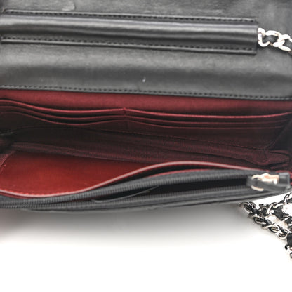 Chanel Lambskin Quilted Wallet On Chain WOC Black 4 of 9