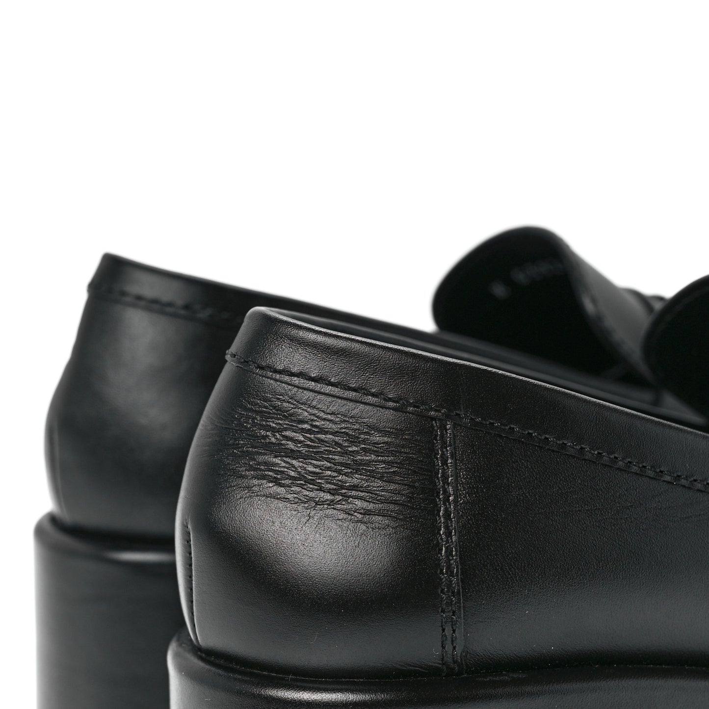 Calfskin CC Platform Loafers 38.5 Black