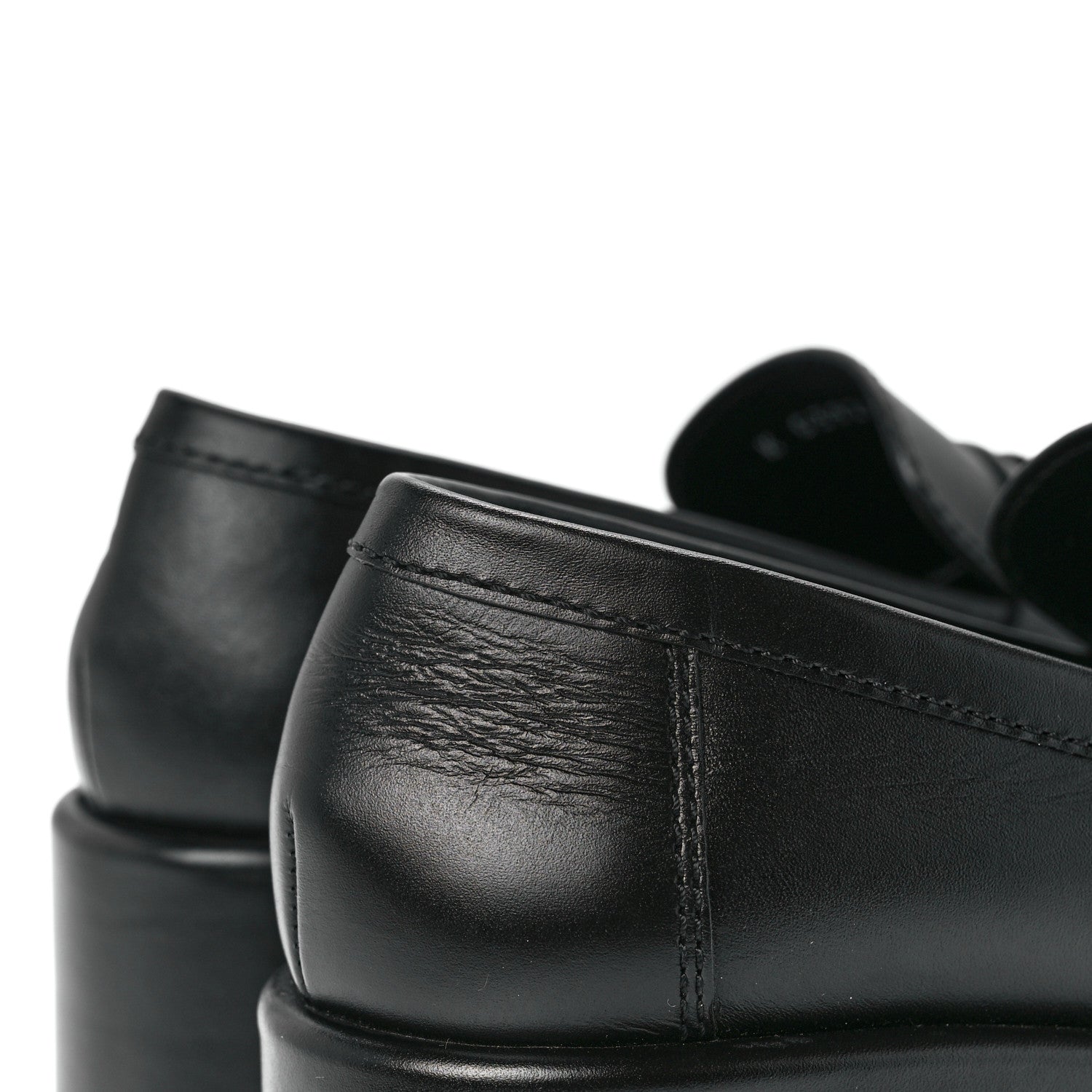 Chanel Calfskin CC Platform Loafers 38.5 Black 5 of 9