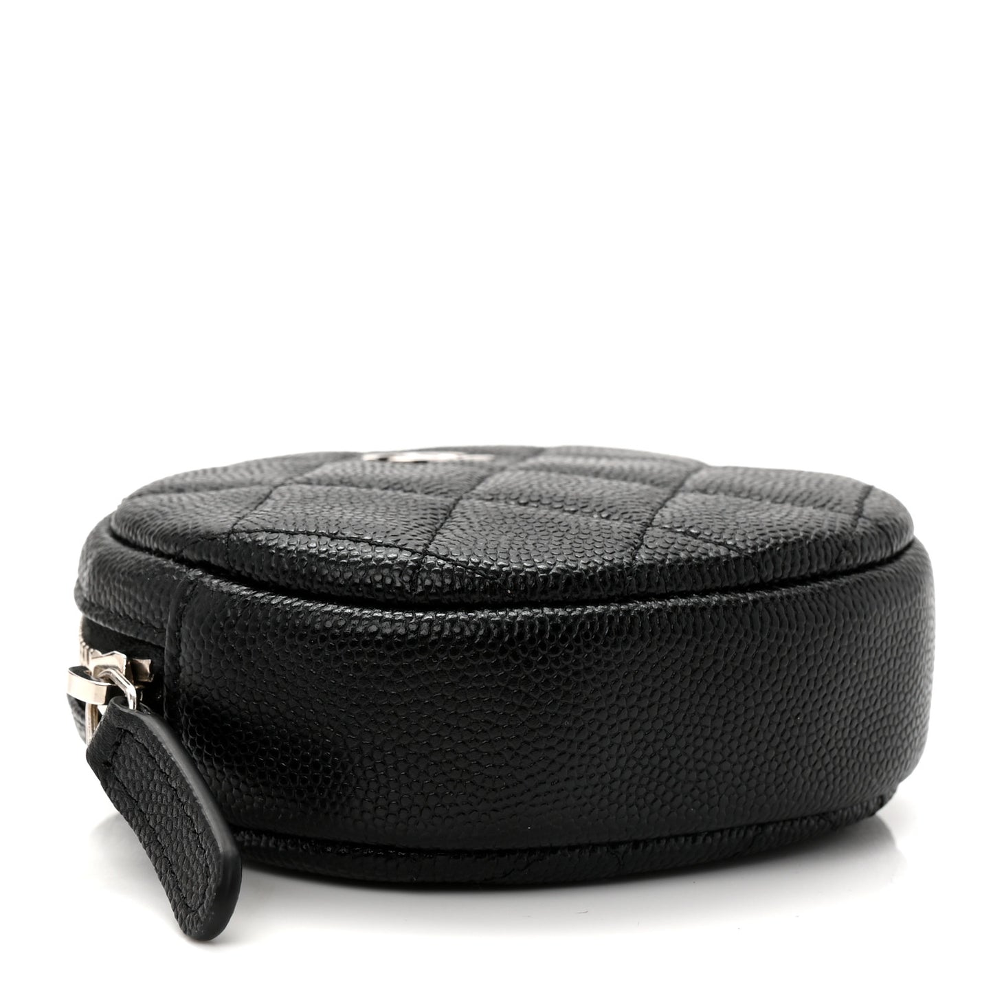 Caviar Quilted Zip Around Classic Coin Purse Black
