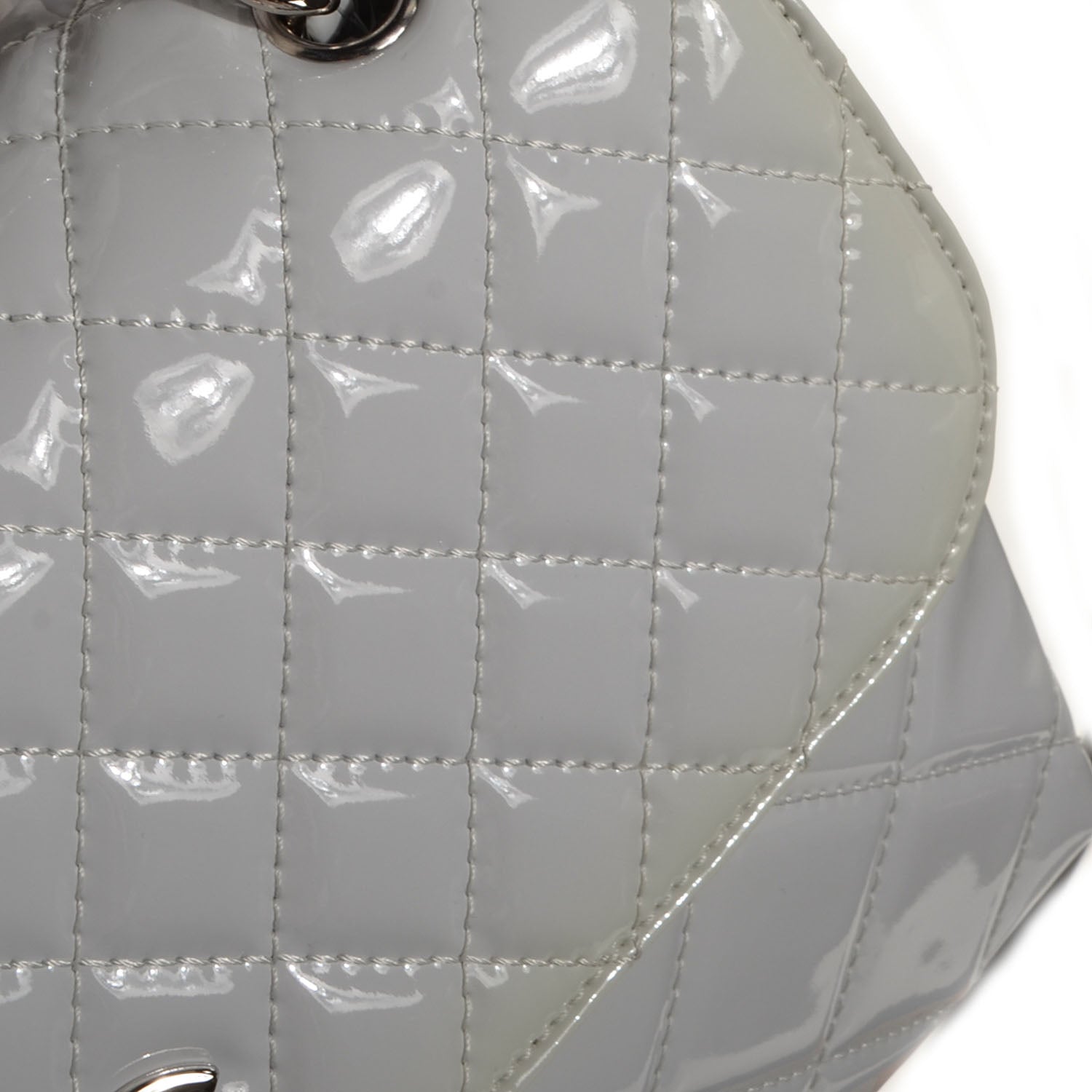 Chanel Vinyl Quilted In the Business Flap Bag Light Grey 5 of 10