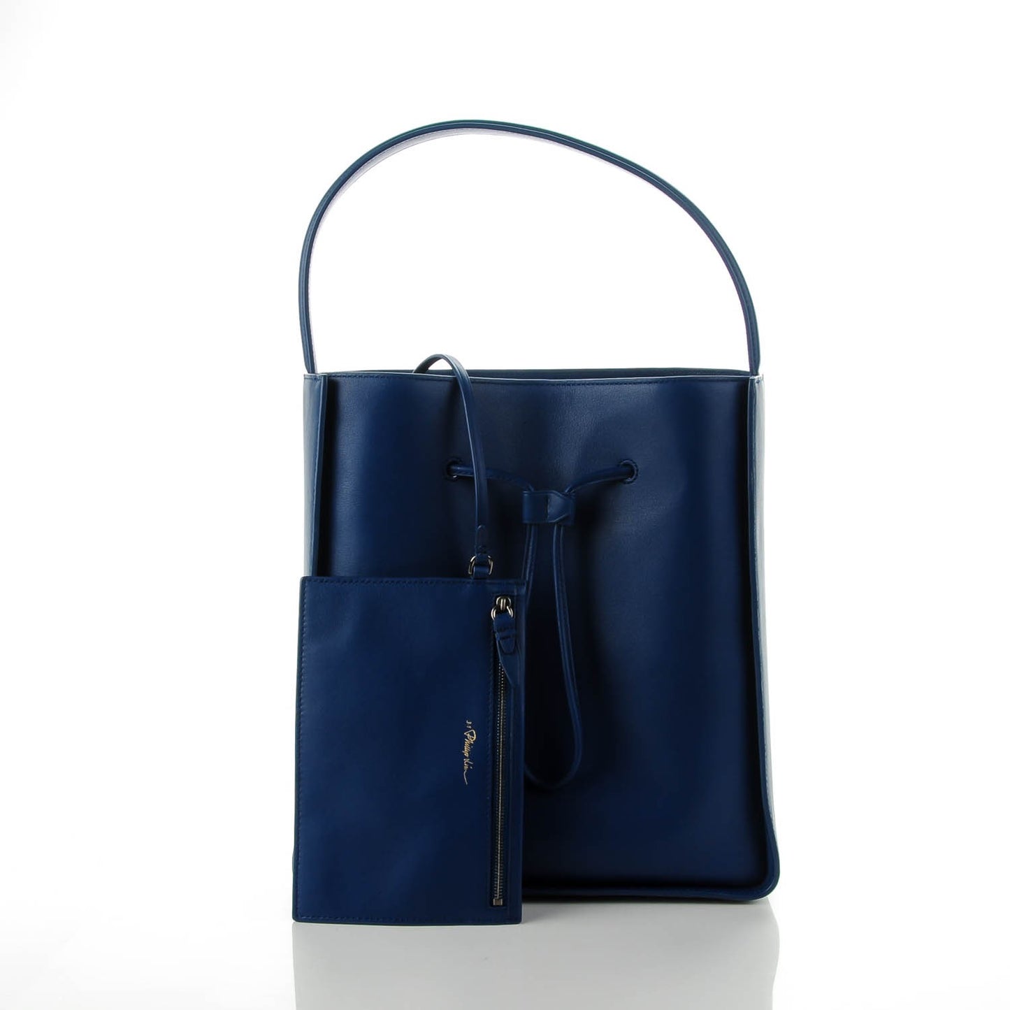3.1 Smooth Calfskin Large Soleil Bucket Bag Midnight Blue