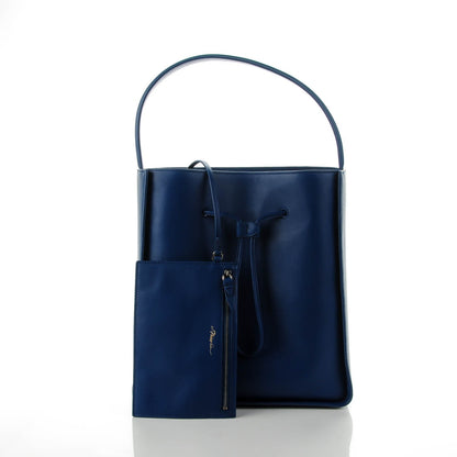 3.1 Phillip Lim 3.1 Smooth Calfskin Large Soleil Bucket Bag Midnight Blue 3 of 9