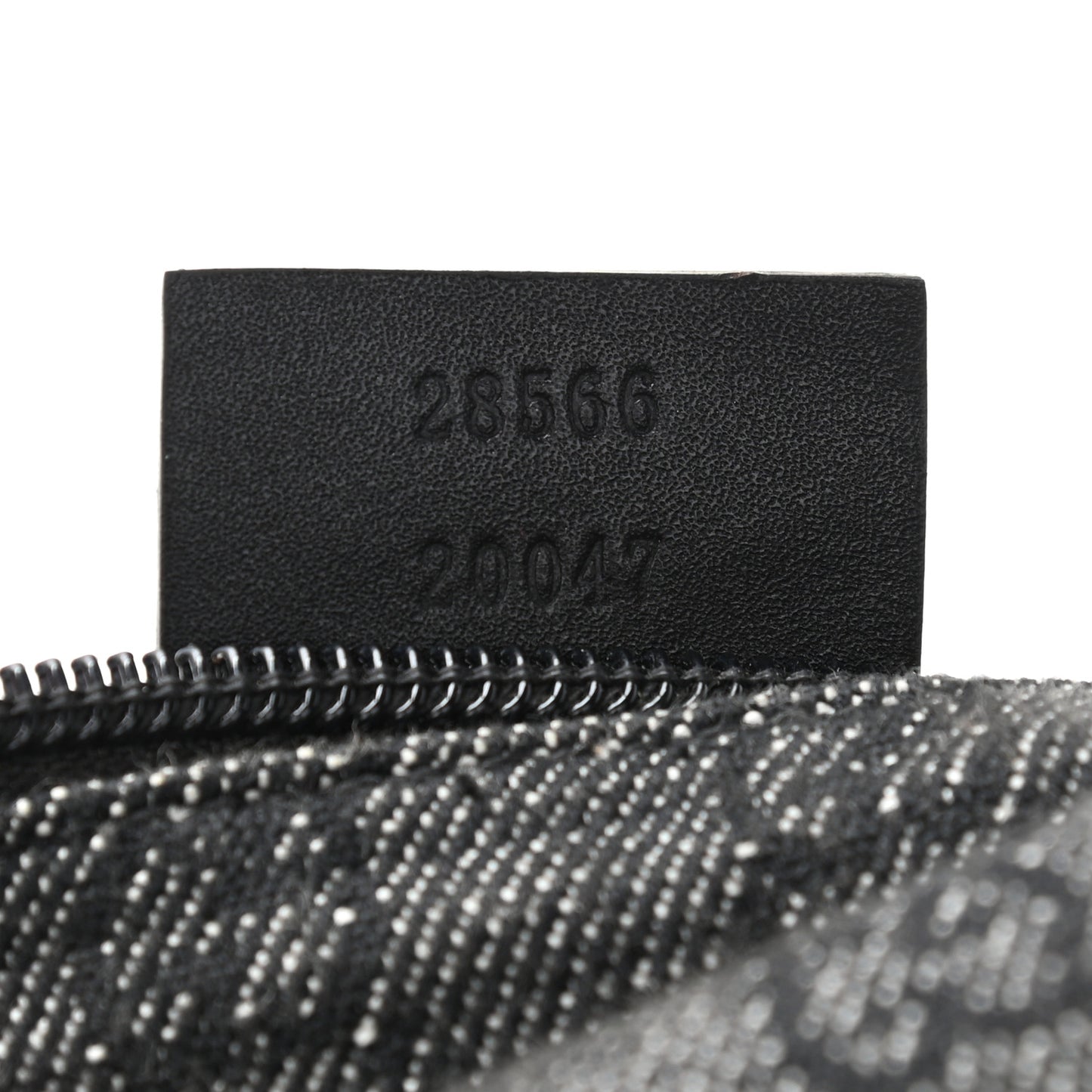 Denim Monogram Double Pocket Belt Bag Black
