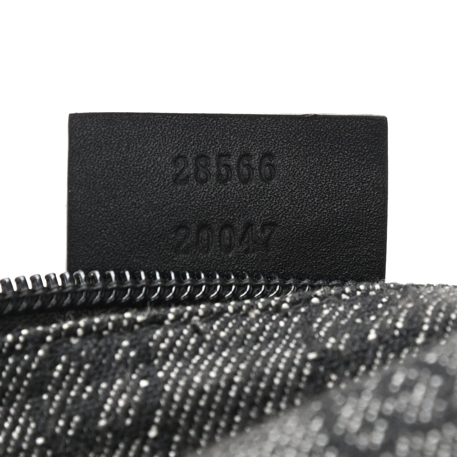 Gucci Denim Monogram Double Pocket Belt Bag Black 7 of 11