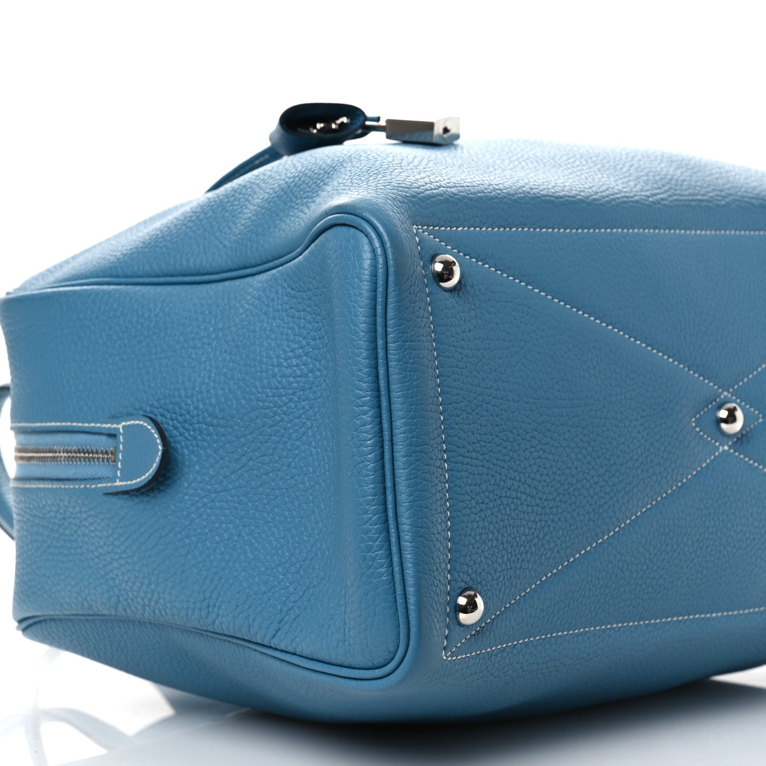 Hermes Taurillon Clemence Victoria II 35 Blue Jean 9 of 15