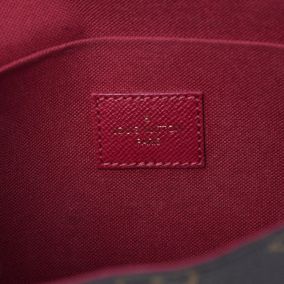 Monogram Pochette Felicie Chain Wallet Fuchsia