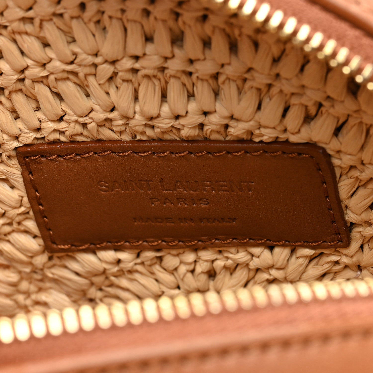 Saint Laurent Raffia Round Camera Bag Beige Naturel 6 of 9