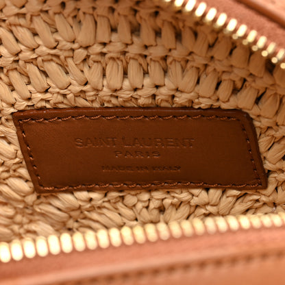Saint Laurent Raffia Round Camera Bag Beige Naturel 6 of 9