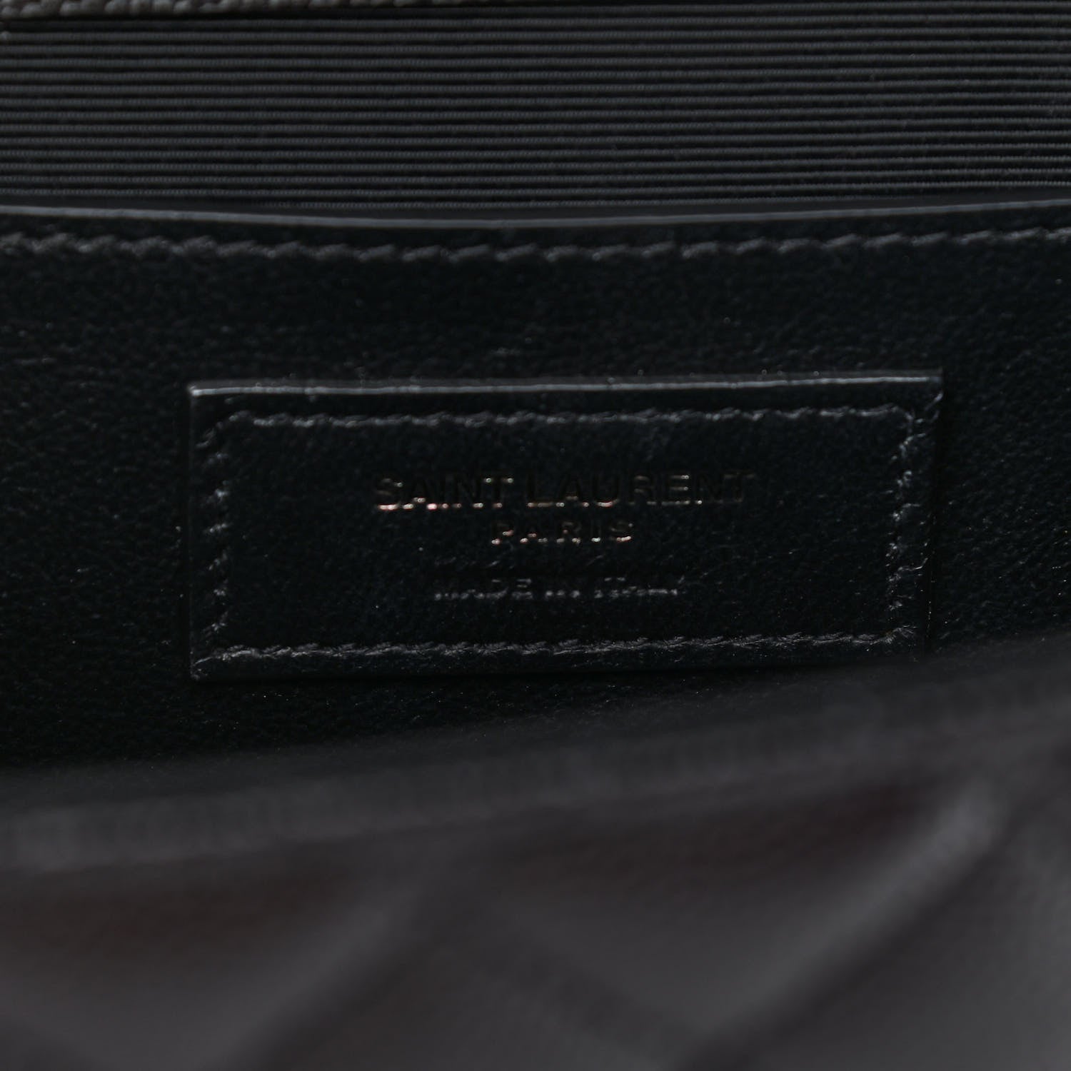 Saint Laurent Grain De Poudre Textured Mixed Matelasse Triquilt Medium Monogram Satchel Black 6 of 9